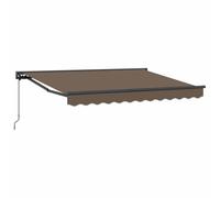 vidaXL Auvent rétractable Manuel Taupe 4 × 3,5 m, Auvent rétractable rectangulaire Moderne, Solution d'ombre pour patios, balcons, Jardins, résistant et Ajustable