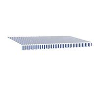 vidaXL Auvent rétractable motorisé, Bleu, Blanc et Anthracite, en Tissu Polyester de 4 x 2m. Résistant aux UV et à l'eau, idéal pour se protéger du Soleil sur Le Balcon, avec Un Cadre en Aluminium à