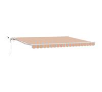 vidaXL Auvent Rétractable Multicolore 450 × 350 cm Polyester et métal, Auvent Télescopique Ajustable, Moderne, Résistant, Protection UV, Idéal pour Jardin et Extérieur