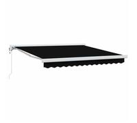 vidaXL Auvent rétractable Noir 350 x 250 cm Tissu et Métal 3330334