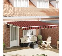 Vidaxl Auvent Rétractable Orange Et Marron 400 × 300 Cm Polyester