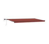 vidaXL Auvent Rétractable Orange et Marron 600 ×300 cm Tissu, Auvent de Patio réglable, Couverture extérieure Moderne, résistant aux UV, Protection météo pour balcons