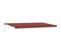 vidaXL Auvent Rétractable Orange et Marron 600 ×300 cm Tissu, Pare-Soleil de Balcon, auvent rectangulaire rétractable, Protection Jardin, Couvre-Patio, résistant aux UV