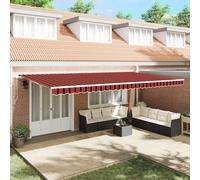 Vidaxl Auvent Rétractable Orange Et Marron 600 X 300 Cm Tissu
