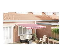 Vidaxl Auvent Rétractable Rayé Rayures Rouges Et Blanches 300 X 250 Cm
