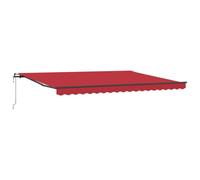 Vidaxl Auvent Automatique Rétractable Rouge 450 X 350 Cm