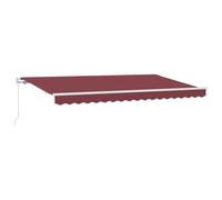 Vidaxl Auvent Rétractable Rouge Bordeaux Et Blanc