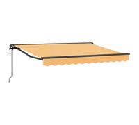 vidaXL Auvent rétractable Sable 5 x 3 m Polyester et Aluminium, Auvent rétractable rectangulaire Moderne, Solution d'ombre pour patios, balcons, Jardins, résistant et Ajustable