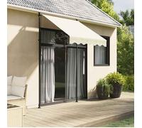 vidaXL Auvent Rétractable, Store avec Hauteur Réglable, Marquise Soleil de Balcon, Banne de Jardin Terrasse Patio, Crème 368744