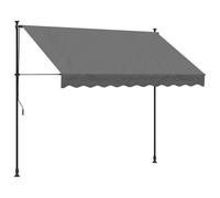 vidaXL Auvent Rétractable, Store avec Hauteur Réglable, Marquise Soleil de Balcon, Banne de Jardin Terrasse Patio, Anthracite 250x150 m Tissu et Acier