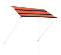vidaXL Auvent rétractable de terrasse 200x150 cm - Résistant aux UV - Orange et Marron