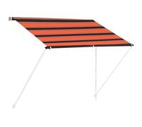 vidaXL Auvent Rétractable Store de Terrasse Auvent de Balcon Jardin Extérieur Résistant aux UV Ombrage des Fenêtres 100x150 cm Orange et Marron