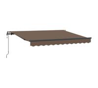 vidaXL Auvent Rétractable Taupe 3,5 x 2 m Tissu, Auvent Rétractable Ajustable, Solution Moderne pour Ombre, Canopée Rectangulaire pour Jardin, Terrasse et Patio