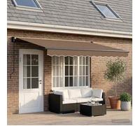 vidaXL Auvent rétractable Taupe 4 × 3 m 100% Polyester et Aluminium 3426056
