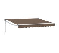 vidaXL Auvent rétractable Taupe 4 × 3 m Polyester et métal