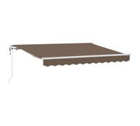 vidaXL Auvent rétractable Taupe 4 × 3 m Tissu et Aluminium