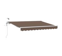 vidaXL Auvent rétractable Taupe 450 × 300 cm Polyester, Balcón, Jardin et terrasse, Solution d'ombre rectangulaire Moderne, Store rétractable, résistant aux UV, extérieur