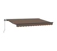 vidaXL Auvent rétractable Taupe 450 × 350 cm Polyester et Aluminium, Auvent Rectangulaire Moderne pour Jardin et Terrasse, Résistant aux UV, Ombre Rétractable, Protège du Soleil