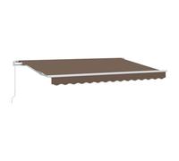 vidaXL Auvent rétractable Taupe 450 × 350 cm Polyester et Aluminium, Auvent Rectangulaire Moderne pour Jardin et Terrasse, Résistant aux UV, Ombre Rétractable, Protège du Soleil