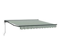 Vidaxl Auvent Rétractable Vert Et Blanc 300x250 Cm