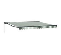 Vidaxl Auvent Rétractable Vert Et Blanc 400x300 Cm