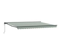 Vidaxl Auvent Rétractable Vert Et Blanc 450x300 Cm