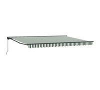Vidaxl Auvent Rétractable Vert Et Blanc 450x300 Cm