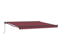 vidaXL Auvent semi-cassette électrique Rouge bordeaux 400x300 cm