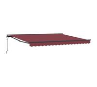 vidaXL Auvent semi-cassette électrique Rouge bordeaux 400x300 cm