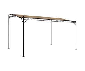 vidaXL Auvent Taupe 4x3 m 180 g/m² Tissu et Acier