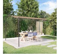 vidaXL Auvent 4x3 m Taupe – Tissu 180 g/m², Structure acier