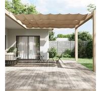vidaXL Auvent Vertical Ecran de Protection Ecran d'Intimité de Balcon Auvent de Patio Jardin Extérieur Taupe 140x800 cm 148413 Beige G