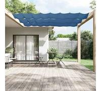 vidaXL Auvent Vertical Ecran de Protection Ecran d'Intimité de Balcon Auvent de Patio Jardin Extérieur Bleu 140x800 cm Tissu 148462 Bleu