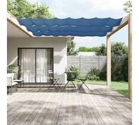 vidaXL Auvent Vertical Ecran de Protection Ecran d'Intimité de Balcon Auvent de Patio Jardin Extérieur Bleu 140x600 cm Tissu 148461 Bleu