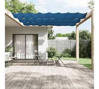 Auvent Vertical Ecran de Protection Ecran d'Intimité de Balcon Auvent de Patio Jardin Extérieur Bleu 60x360 cm Tissu 148445