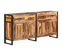 vidaXL - Buffet 172x35x80 cm - Bois d'acacia solide, finition miel, 4 tiroirs, 2 compartiments