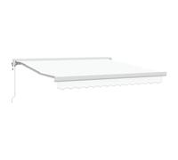 Auvent Rétractable Automatique Vidaxl Blanc 300x250 Cm, Tissu De Remplacement Pour Auvent Vidaxl Pour Cadre De 3x2.5 M Blanc