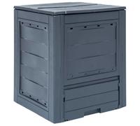 vidaXL Bac à compost de jardin Gris 60x60x73 cm 260 L