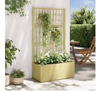 vidaXL Bac à fleurs avec Treillis Vert 80 x 36 x 140 cm PP, Jardin et Terrasse,42036841