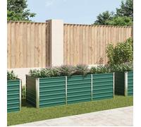 Vidaxl Lit Surélevé De Jardin Acier Galvanisé 240x80x77 Cm Vert Multicolore
