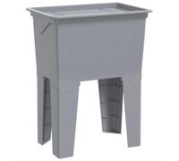 vidaXL Bac à linge – Évier utilitaire autoportant 59×41×75 cm résine gris