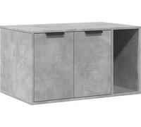 vidaXL Bac à litière gris béton 80x50x45 cm Bois composite