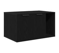 vidaXL Bac à litière pour Chat Chêne Noir 80 x 50 x 45 cm Bois d'ingénierie