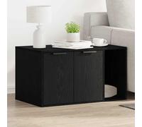 Vidaxl Bac À Litière Pour Chat Chêne Noir 80 X 50 X 45 Cm Bois D'ingénierie