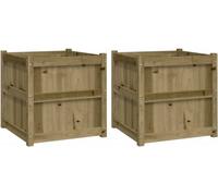 vidaXL Bac à plantes 2 pcs. Bois de pin imprégné