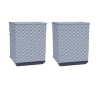 vidaXL Bac à plantes 2 pcs. Gris clair 30x30x37 cm Polypropylène