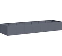 vidaXL Bac à plantes Anthracite 280x80x40 cm Acier