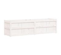 vidaXL Bac à plantes blanc 180x50x50 cm pin massif