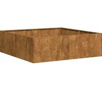 vidaXL Jardinière rouillé 100x100x30 cm Acier Inoxydable, Pot de Fleurs, Support de Plantes, lit surélevé, Support de jardinière, bac à Plantes