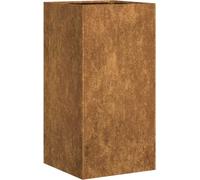 vidaXL Bac à plantes rouillé 40x40x80 cm Acier résistant aux intempéries
